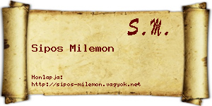 Sipos Milemon névjegykártya