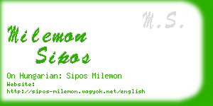 milemon sipos business card